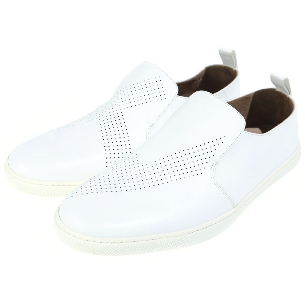 HERMES(エルメス) パンチング レザー ローカットスニーカー スリッポン ホワイト
