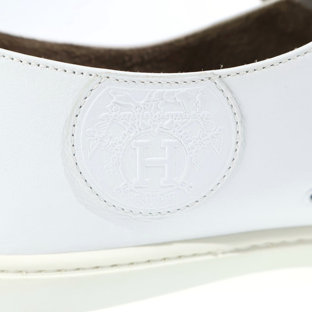 HERMES(エルメス) パンチング レザー ローカットスニーカー スリッポン ホワイト