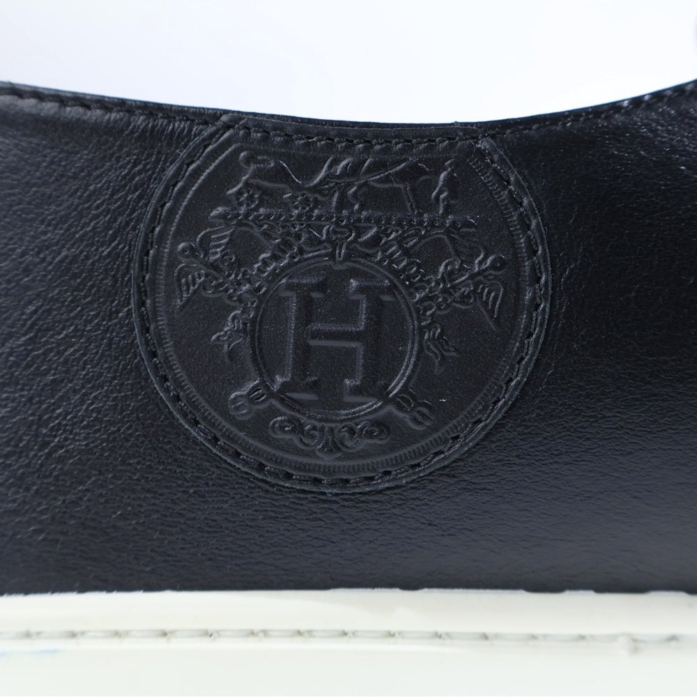 HERMES(エルメス) パンチング レザー ローカットスニーカー スリッポン ブラック