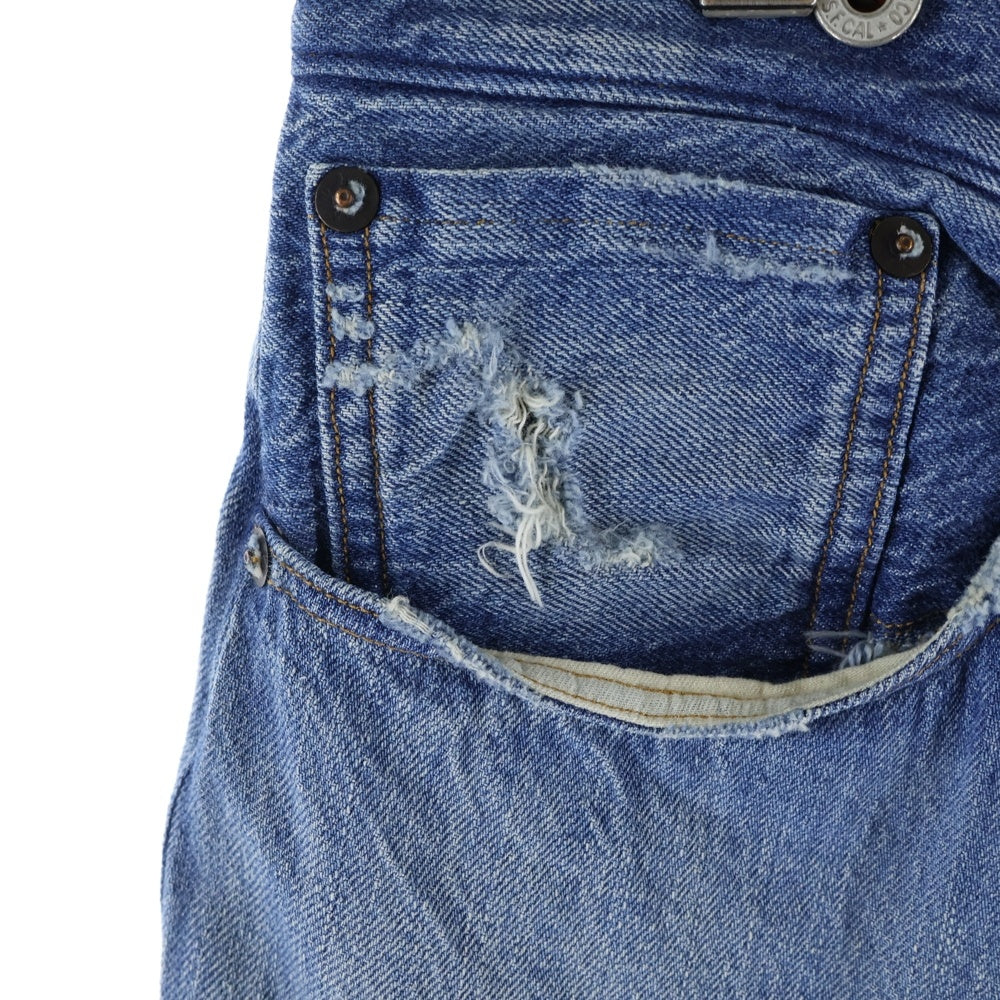 Levi's VINTAGE CLOTHING(リーバイス ビンテージ クロージング) 501XX 1980年モデル 復刻 シンチバック ダメージ加工 ストレート デニムパンツ インディゴ PC9-90501-0019