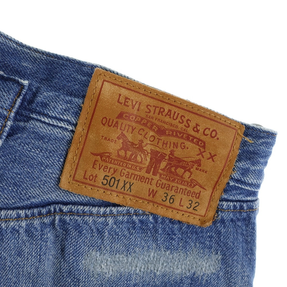 Levi's VINTAGE CLOTHING(リーバイス ビンテージ クロージング) 501XX 1980年モデル 復刻 シンチバック ダメージ加工 ストレート デニムパンツ インディゴ PC9-90501-0019