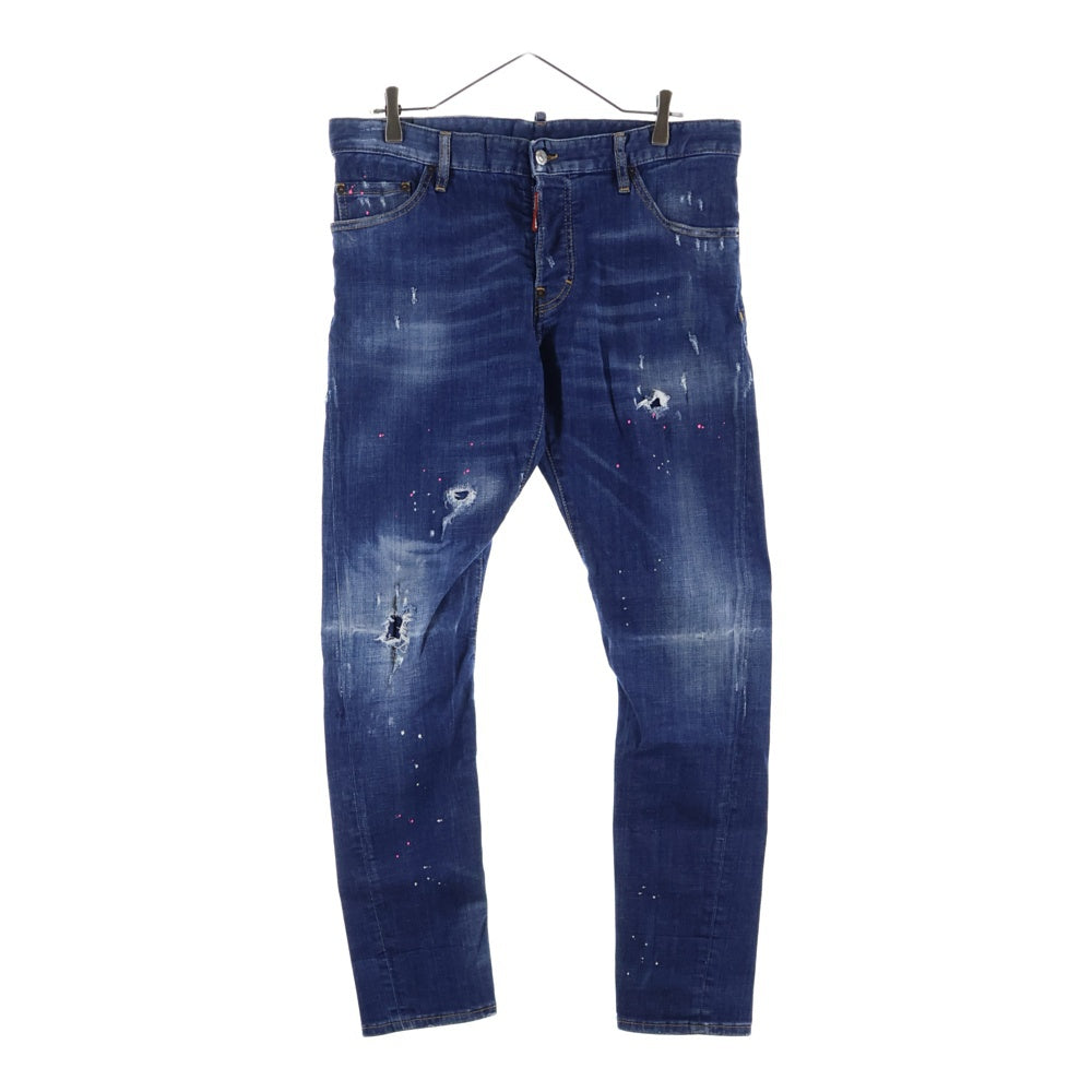 DSQUARED2(ディースクエアード) SEXY TWIST JEAN セクシーツイスト ジーンズ ダメージ加工 スキニーパンツ デニムパンツ インディゴ S74LB0541