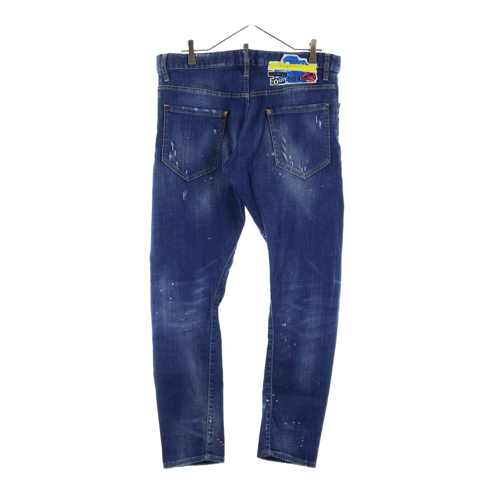 DSQUARED2(ディースクエアード) SEXY TWIST JEAN セクシーツイスト ジーンズ ダメージ加工 スキニーパンツ デニムパンツ インディゴ S74LB0541
