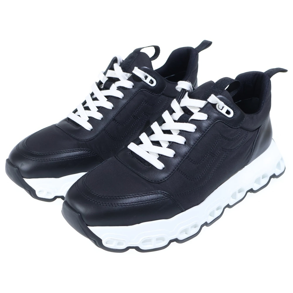 HERMES(エルメス) インパルス シェーヌダンクル ナイロン レザー ローカットスニーカー ブラック