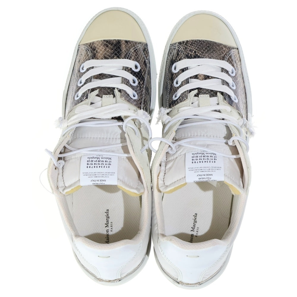 Maison Margiela(メゾンマルジェラ) Evolution Sneakers エボリューション スネークスキン ローカットスニーカー ホワイト S37WS0480