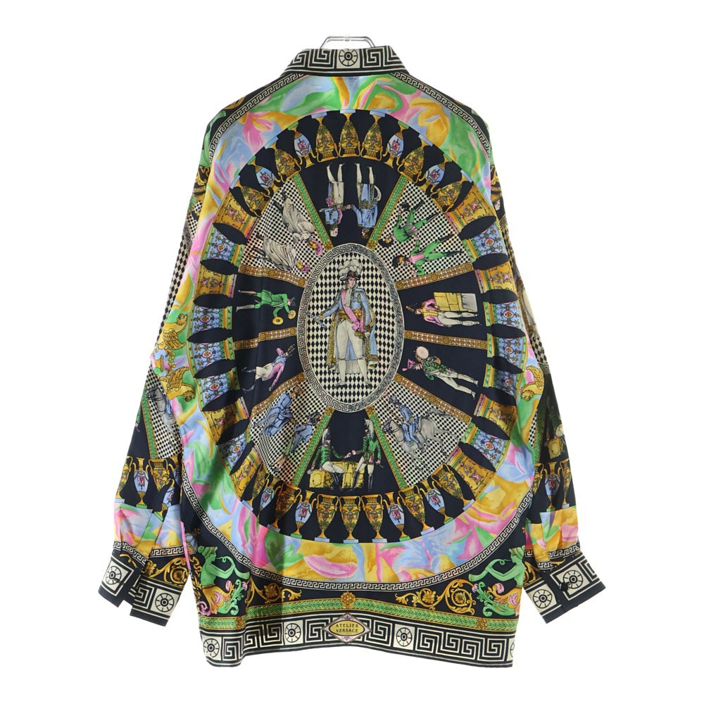 GIANNI VERSACE(ジャンニ ヴェルサーチ) 総柄 シルク 長袖シャツ マルチ