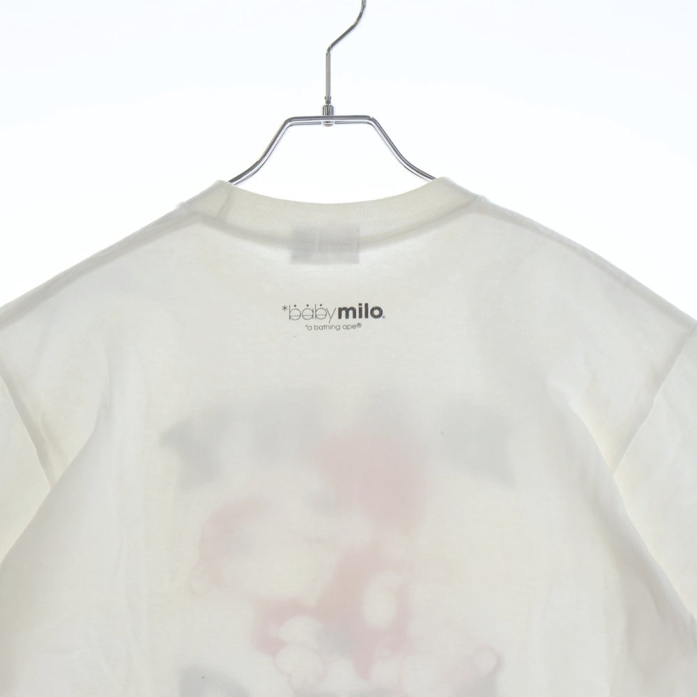 A BATHING APE(アベイシングエイプ) 00s OLD 初期タグ BABY MILO ムック本限定 フロントプリント 半袖Tシャツ ホワイト
