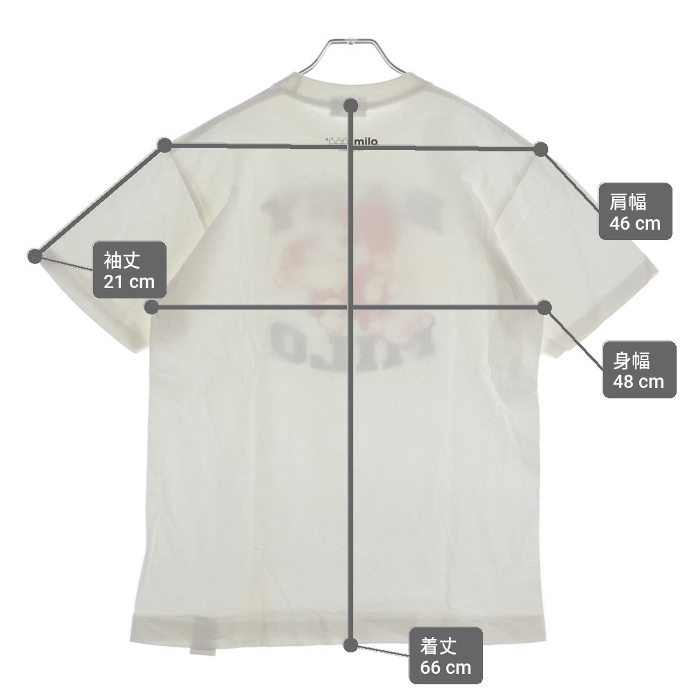 A BATHING APE(アベイシングエイプ) 00s OLD 初期タグ BABY MILO ムック本限定 フロントプリント 半袖Tシャツ ホワイト