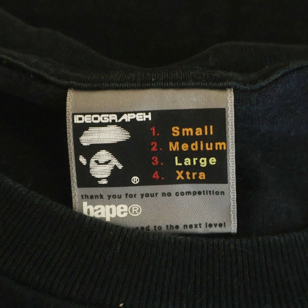 A BATHING APE(アベイシングエイプ) OLD 初期タグ ×KAWS カウズ ロゴプリント 半袖Tシャツ ブラック
