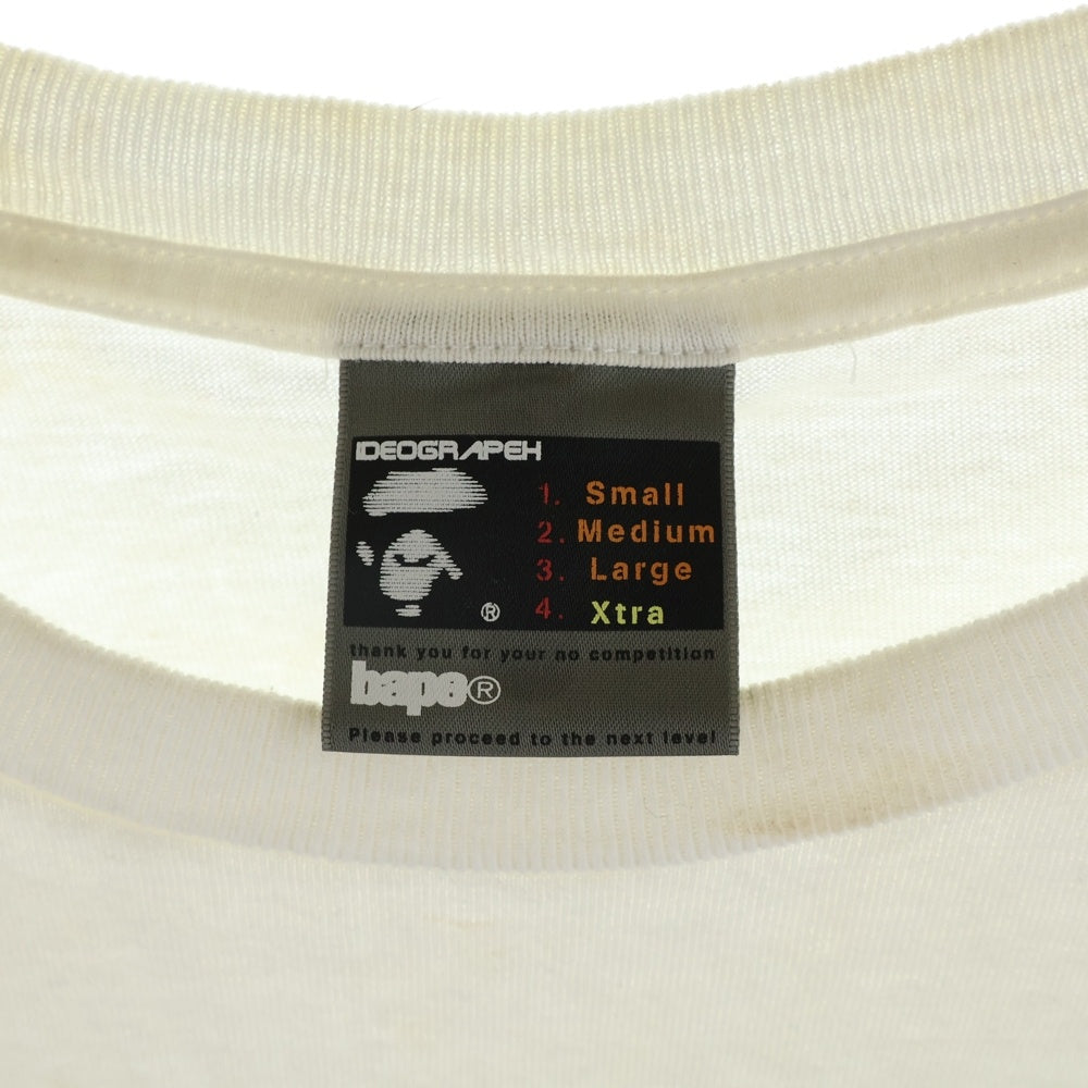 A BATHING APE(アベイシングエイプ) N.E.R.D エヌ イー アール ディー STAR TRAK OLD 初期タグ プリント半袖Tシャツ ホワイト