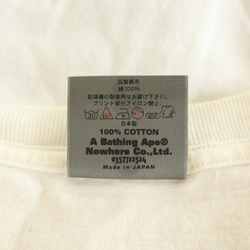 A BATHING APE(アベイシングエイプ) N.E.R.D エヌ イー アール ディー STAR TRAK OLD 初期タグ プリント半袖Tシャツ ホワイト