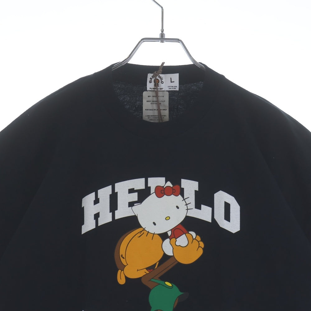 A BATHING APE(アベイシングエイプ) ×HELLO KITTY BABYMILO ハローキティ ベビーマイロ コラボ プリント半袖Tシャツ ブラック