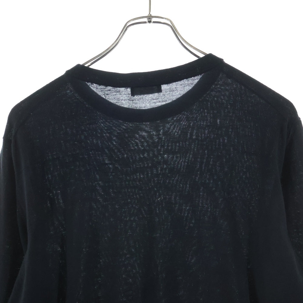 DIOR(ディオール) 19AW ×KAWS BEE刺繍 クルーネック 長袖ニット セーター ブラック 933M642BT968