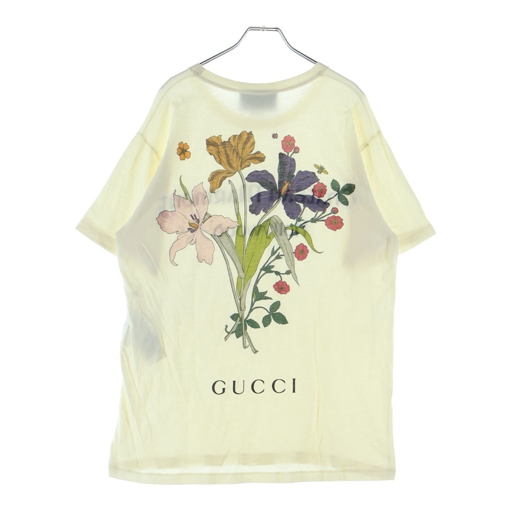GUCCI(グッチ) コットン シャトー&マーモント オーバーサイズ クルーネック 半袖Tシャツ カットソー ホワイト 493117 XJAN5