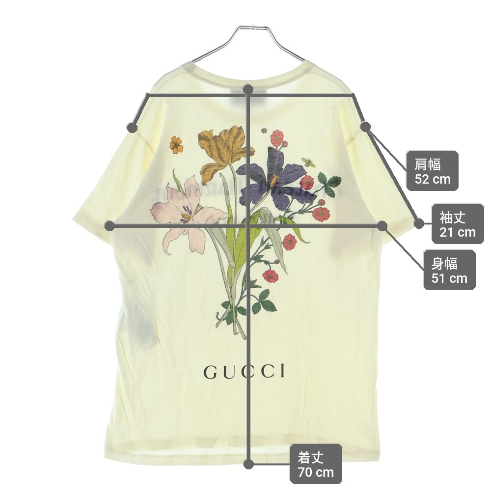 GUCCI(グッチ) コットン シャトー&マーモント オーバーサイズ クルーネック 半袖Tシャツ カットソー ホワイト 493117 XJAN5