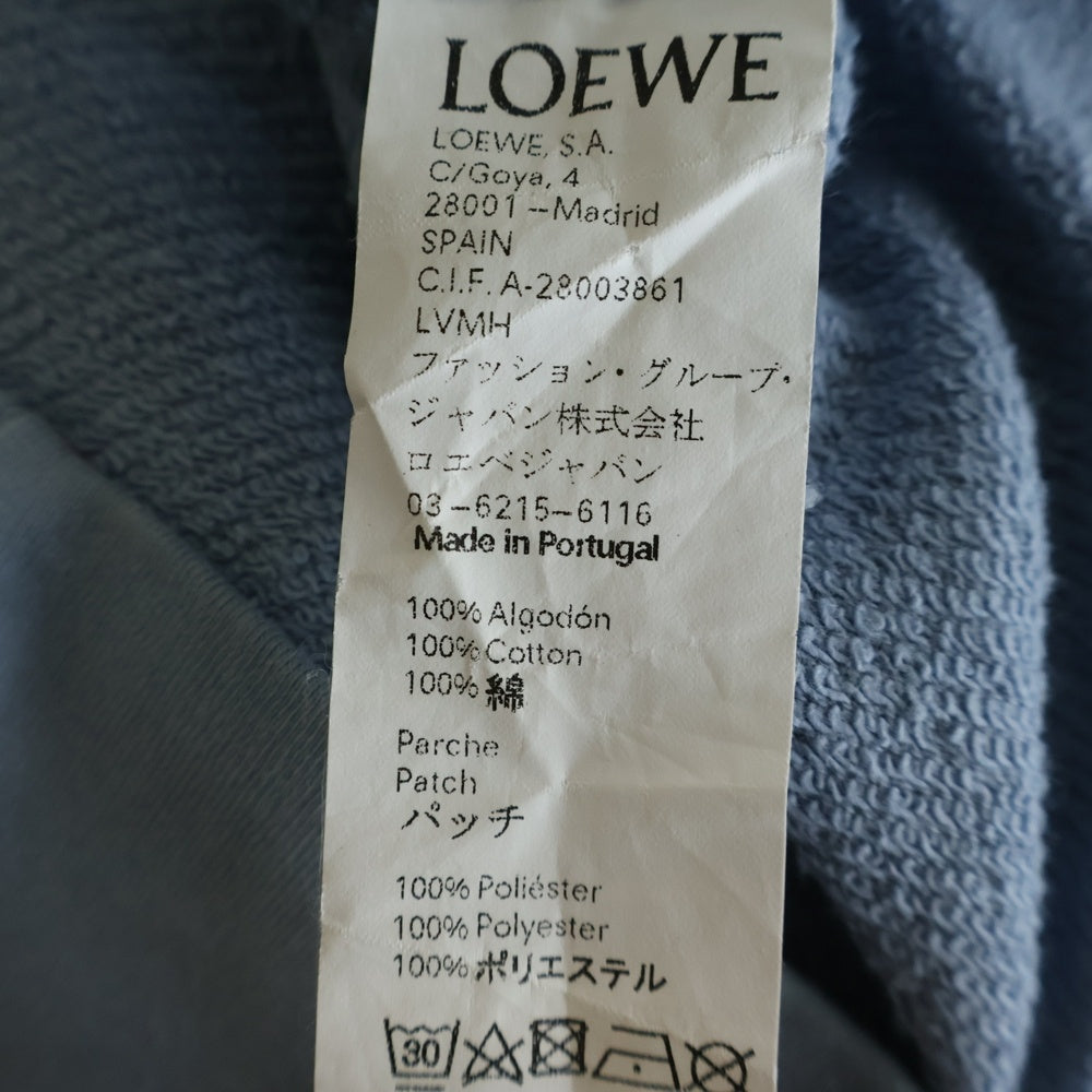 LOEWE(ロエベ) フロントプリント クルーネック 長袖スウェットトレーナー カットソー ブルー H6289400CR