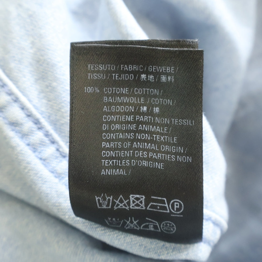 BALENCIAGA(バレンシアガ) 19SS BACK LOGO DENIM SHIRT バックロゴオーバーサイズデニムシャツ ライトブルー 557578 TYE24