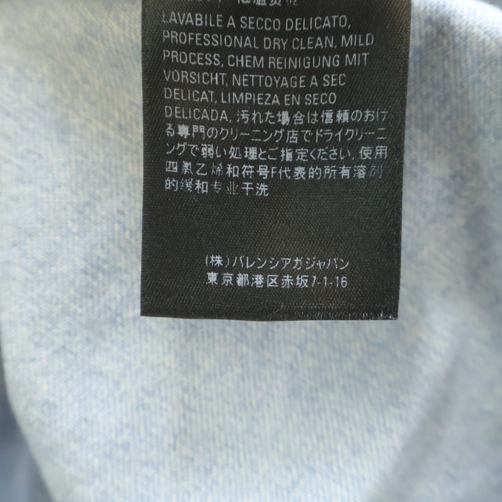 BALENCIAGA(バレンシアガ) 19SS BACK LOGO DENIM SHIRT バックロゴオーバーサイズデニムシャツ ライトブルー 557578 TYE24