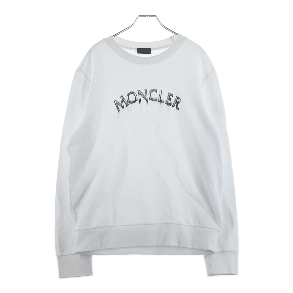 MONCLER(モンクレール) 24SS SWEATSHIRT グラフィックプリント クルーネックスウェットトレーナー ホワイト J10918G00004