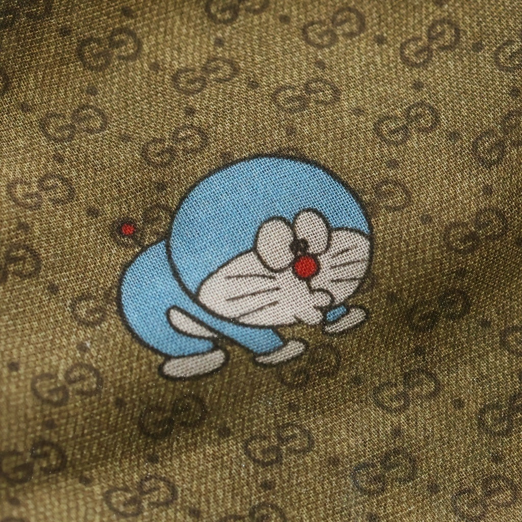 GUCCI(グッチ) ×ドラえもん GGスプリーム シルク ショール ストール ブラウン 654639 4GAAT レディース