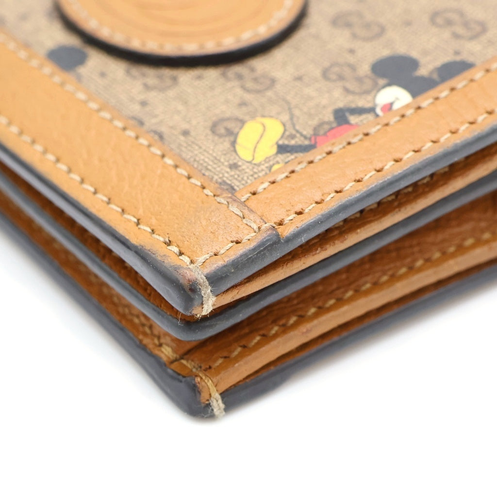 GUCCI(グッチ) ×Disney ディズニー インターロッキングG カードケース ブラウン 602534 レディース