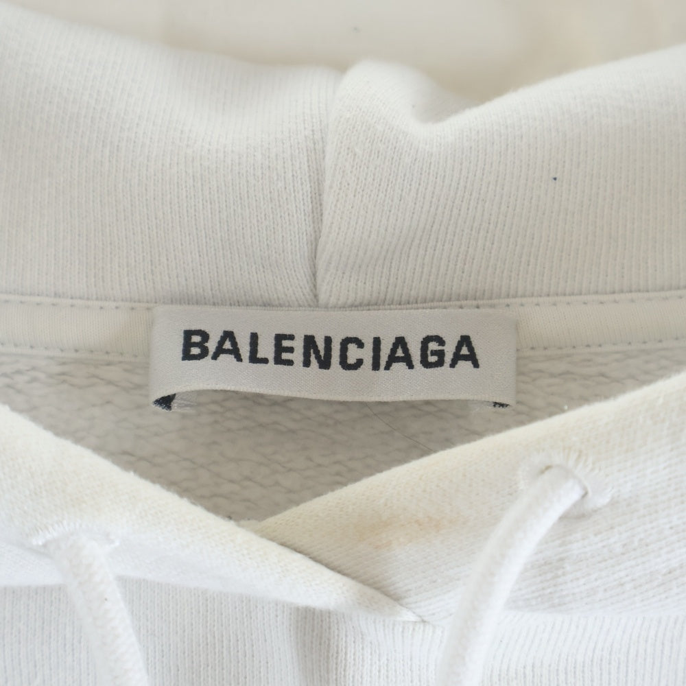 BALENCIAGA(バレンシアガ) 19AW PARIS パリス スウェットプルオーバーパーカー ホワイト 578135