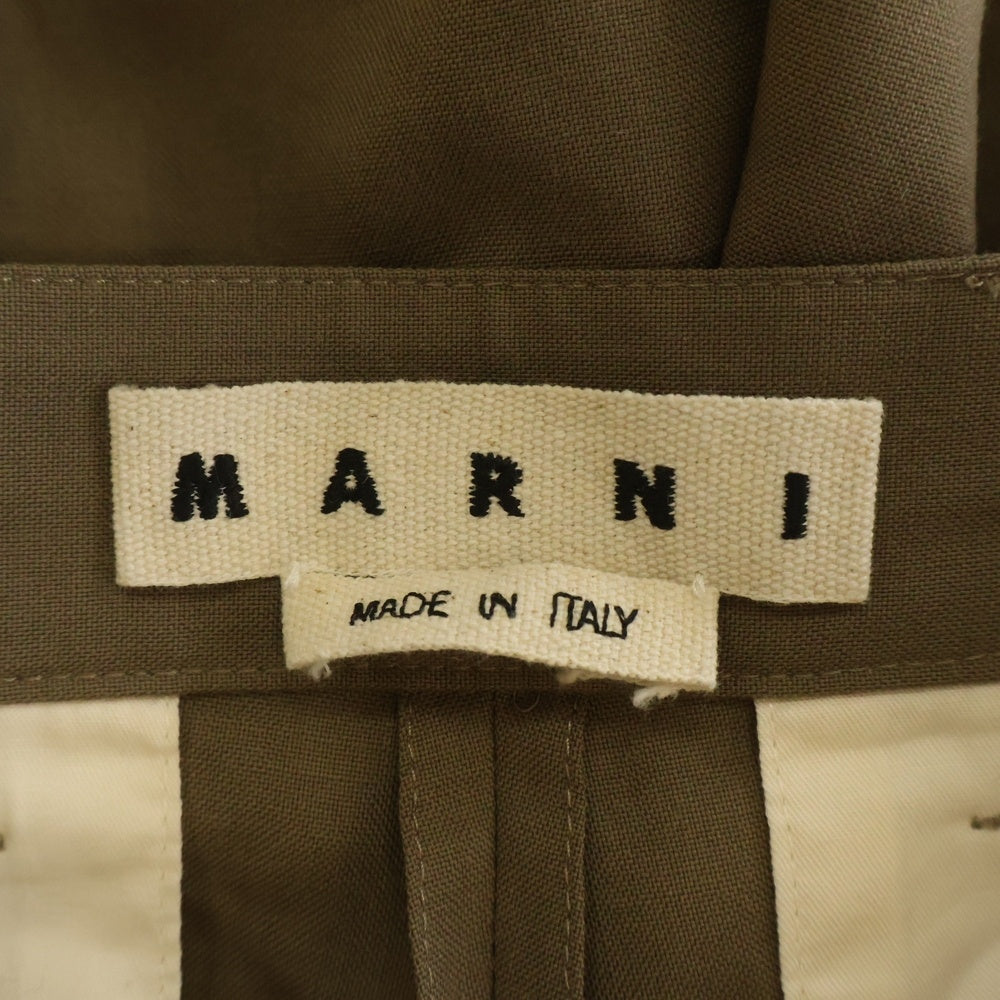 MARNI(マルニ) 21AW トロピカルウール ワイドパンツ スラックスパンツ ブラウン PUMU0075A0 S45455