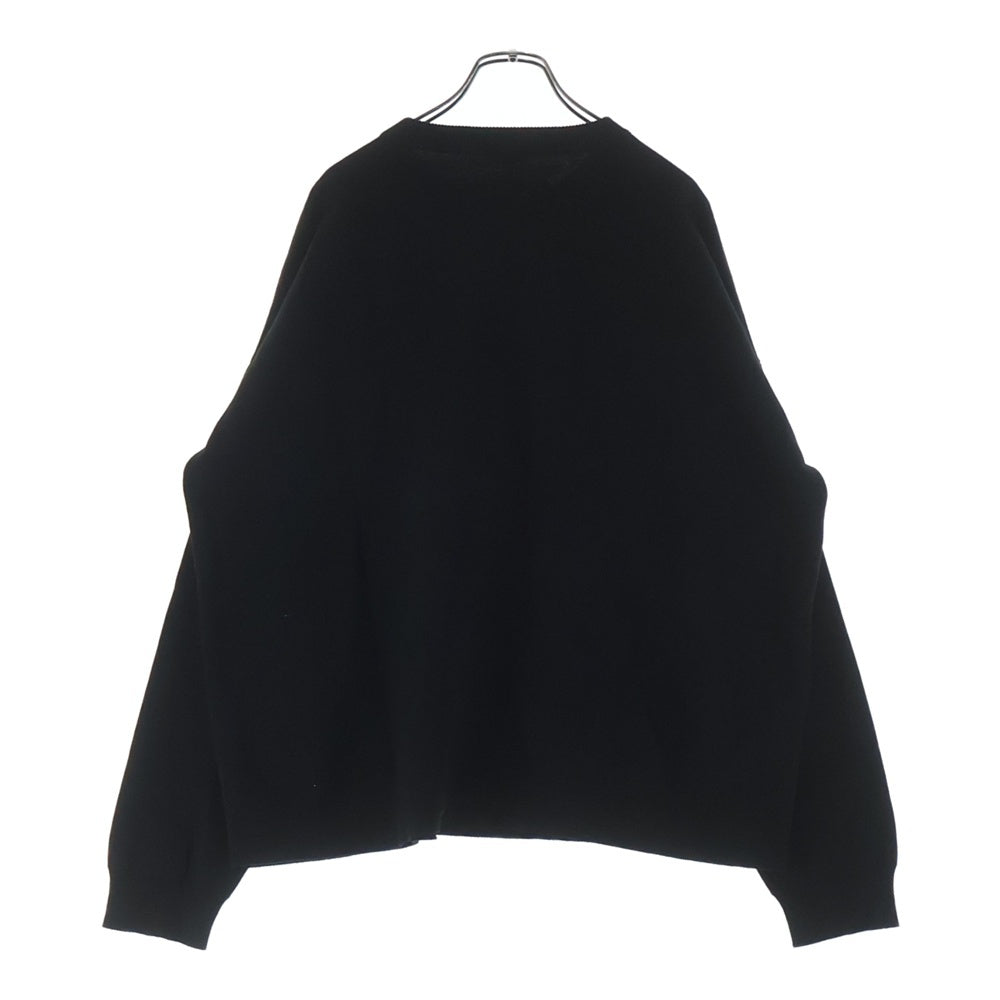 LOEWE(ロエベ) 24AW ANAGRAM POCKET SWEATER アナグラムロゴ クルーネック コットン ニット セーター ブラック H526Y14KDK