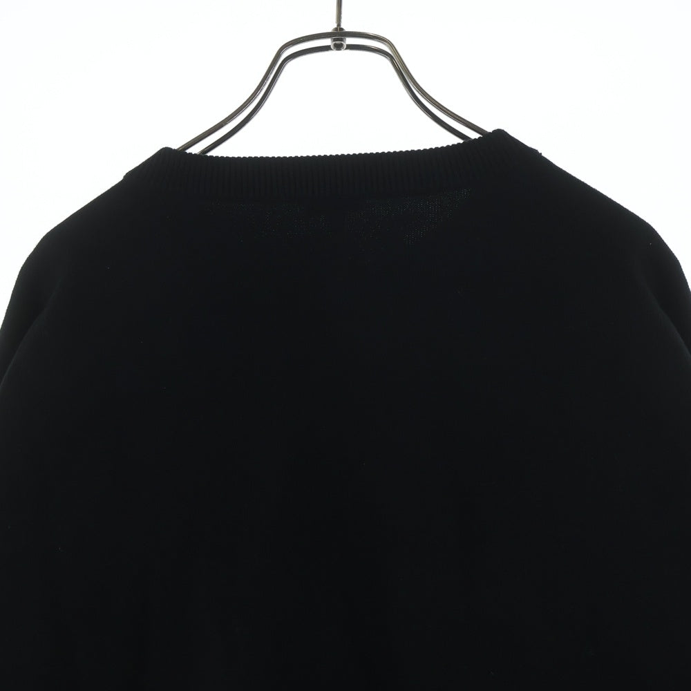 LOEWE(ロエベ) 24AW ANAGRAM POCKET SWEATER アナグラムロゴ クルーネック コットン ニット セーター ブラック H526Y14KDK