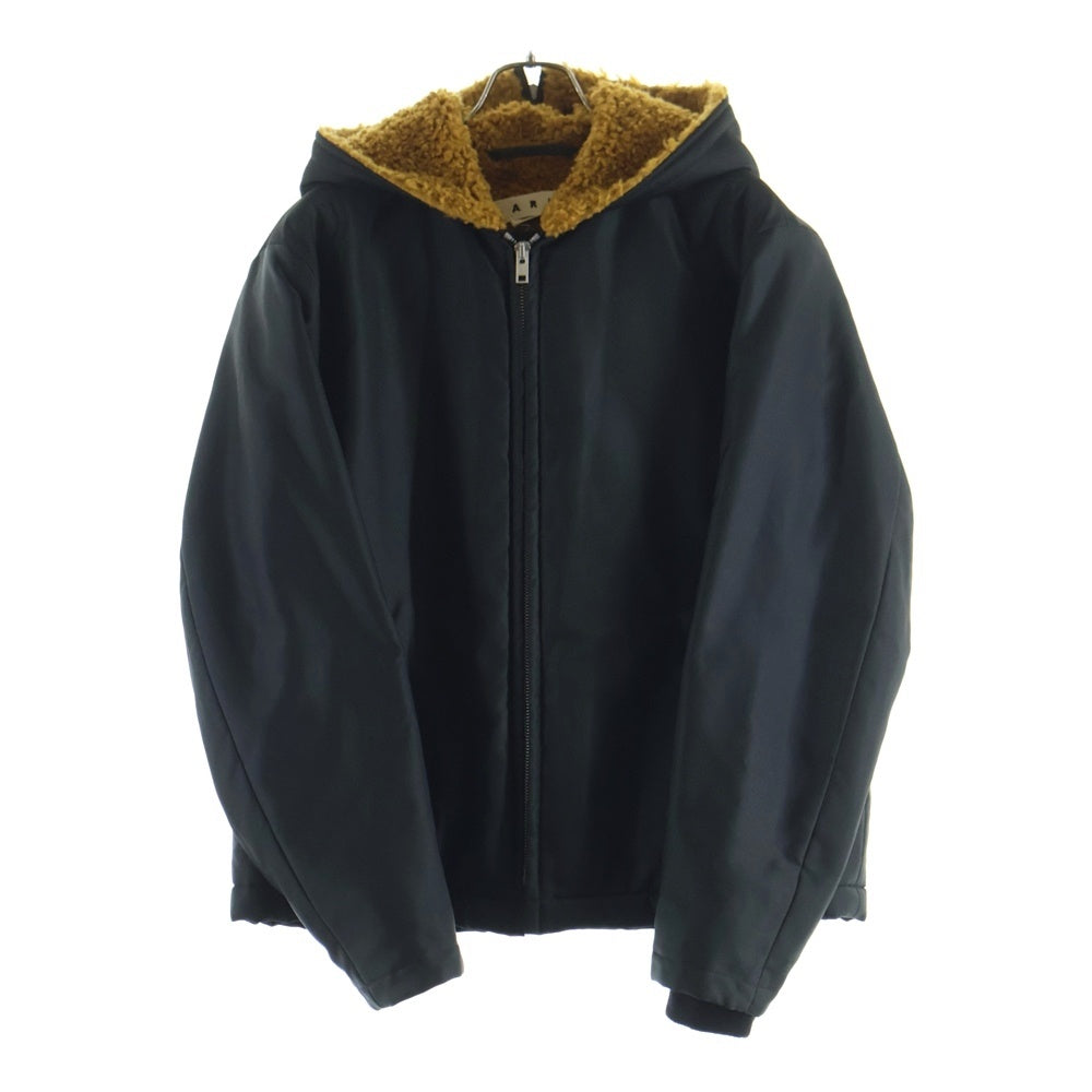 MARNI(マルニ) 18AW ボア ボンバージャケット ブルゾン ブラック/ブラウン JUMU0005LQ S49437