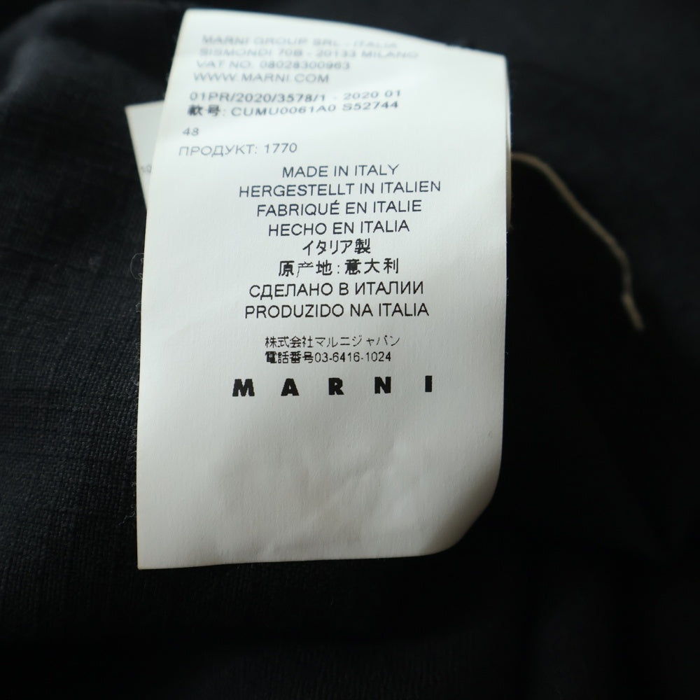 MARNI(マルニ) 20SS トロピカルウール 長袖シャツ ブラック CUMU0061A0 S52744