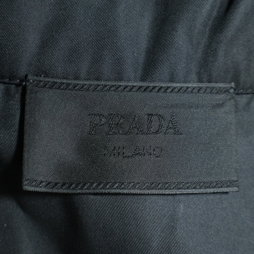 PRADA(プラダ) 23SS Re-Nylon トライアングルロゴ ナイロン 半袖シャツ ブラック SC637