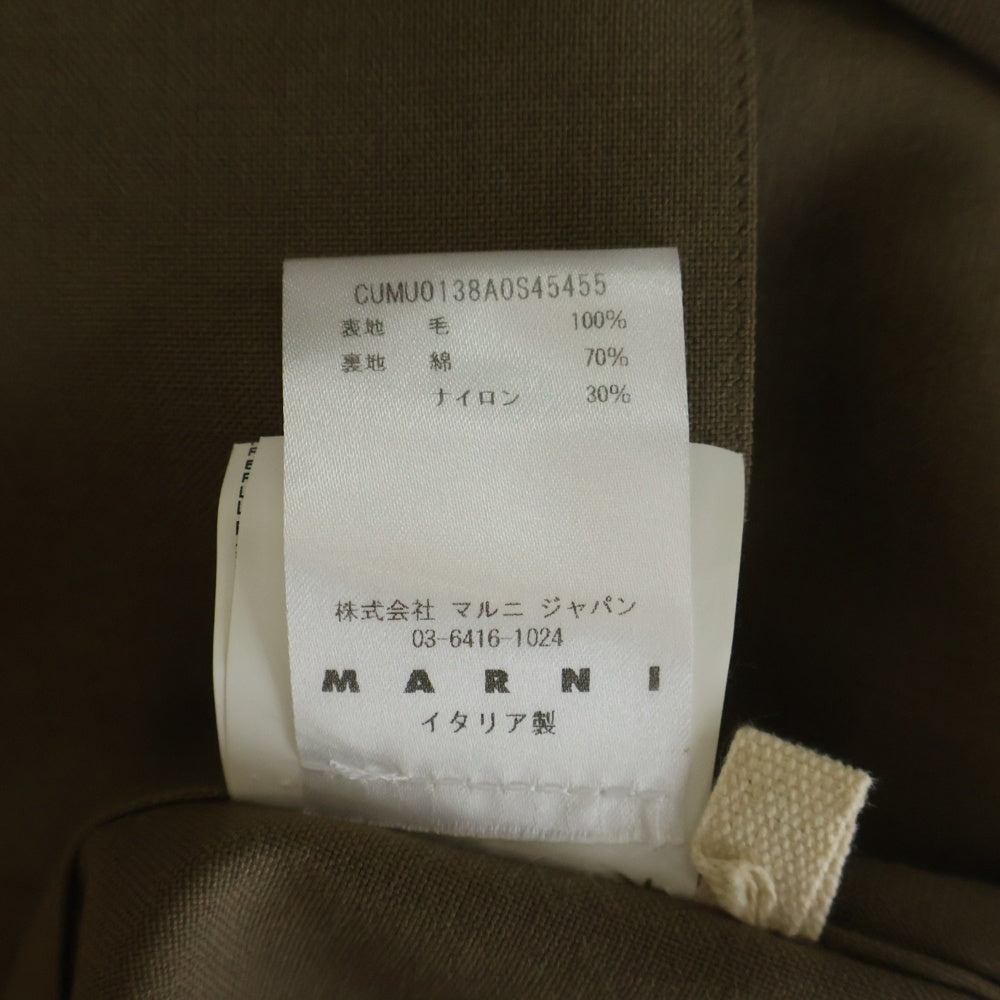 MARNI(マルニ) 21AW トロピカルウール オープンカラー 長袖シャツ ブラウン CUMU0138A0 S45455