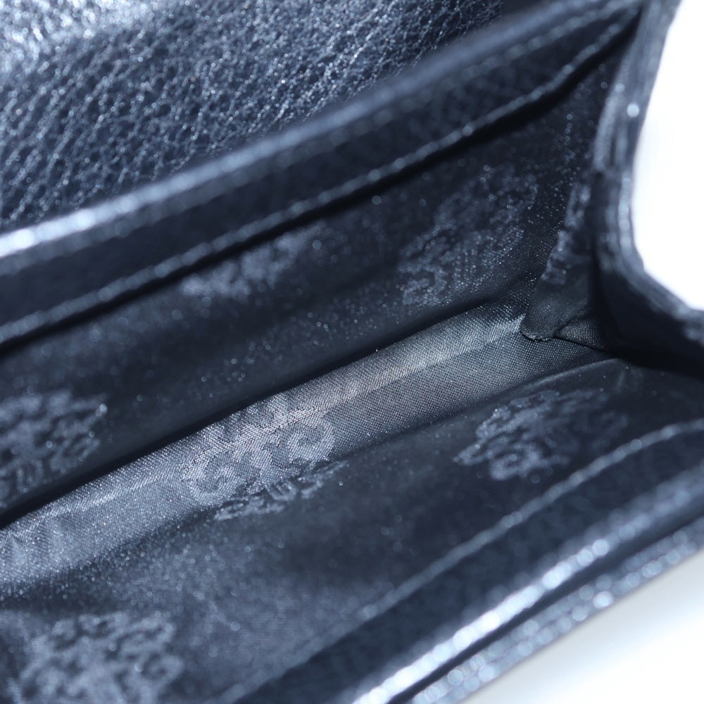 CHROME HEARTS(クロムハーツ) TINY WALLET タイニーレザーウォレット CHプラスボタン 財布 ブラック BCA372
