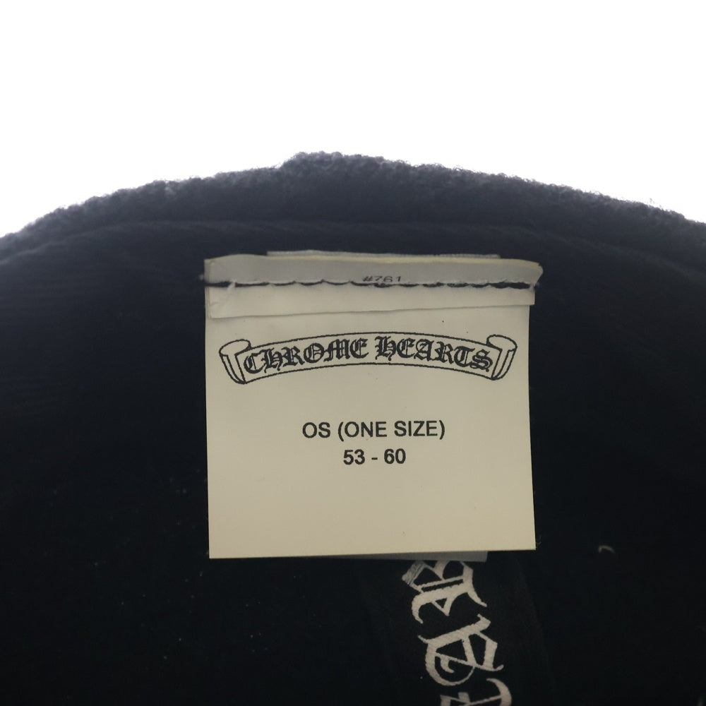 CHROME HEARTS(クロムハーツ) CH PATCH WOOL TRUCKER CAP レザーパッチ ウール トラッカーキャップ 帽子 ブラック/シルバー