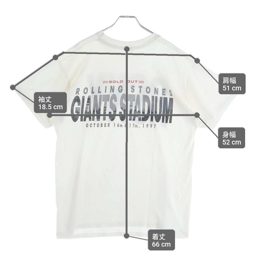 VINTAGE(ヴィンテージ) 90'S THE ROLLING STONES 1997 GIANTS STADIUM LIVE ザローリングストーンズ ライブ 半袖Tシャツ カットソー ホワイト