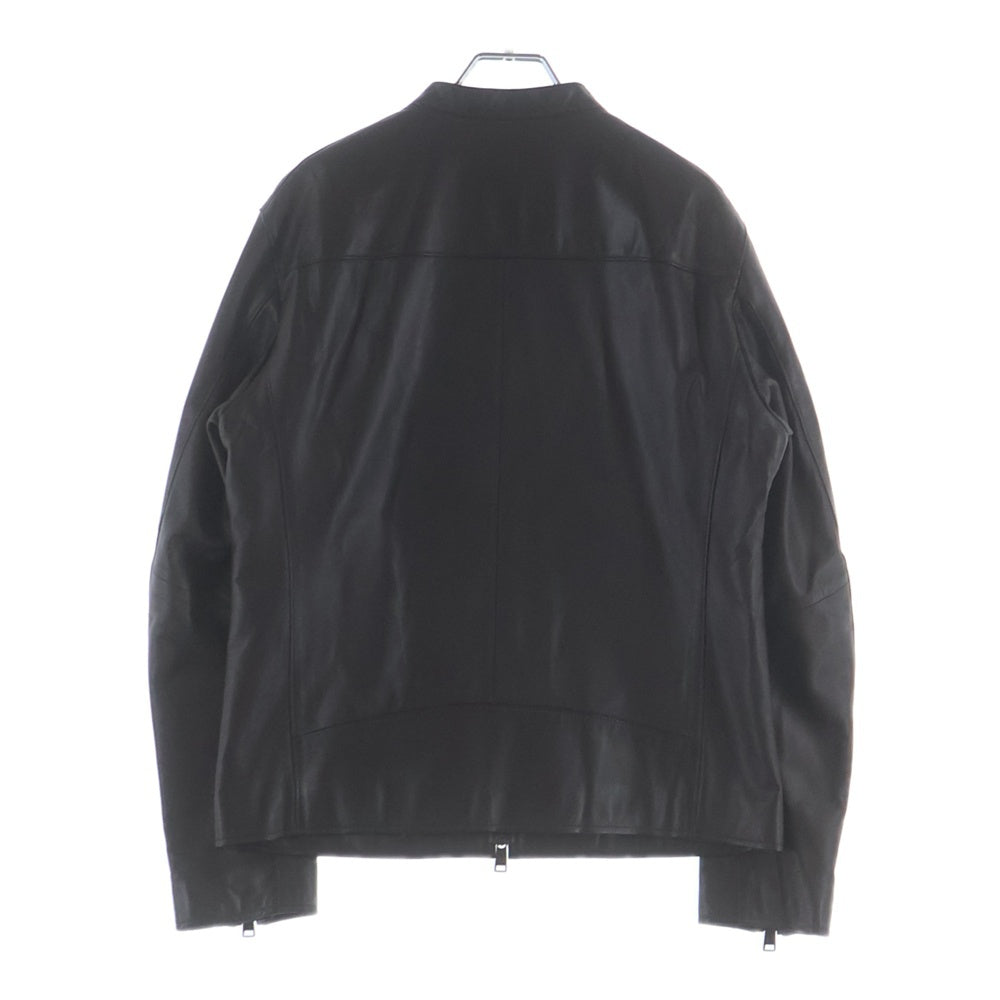 BLACK LABEL CRESTBRIDGE(ブラックレーベルクレストブリッジ) カウレザー ジップアップ シングル ライダースジャケット ブラック 51F01-401-54