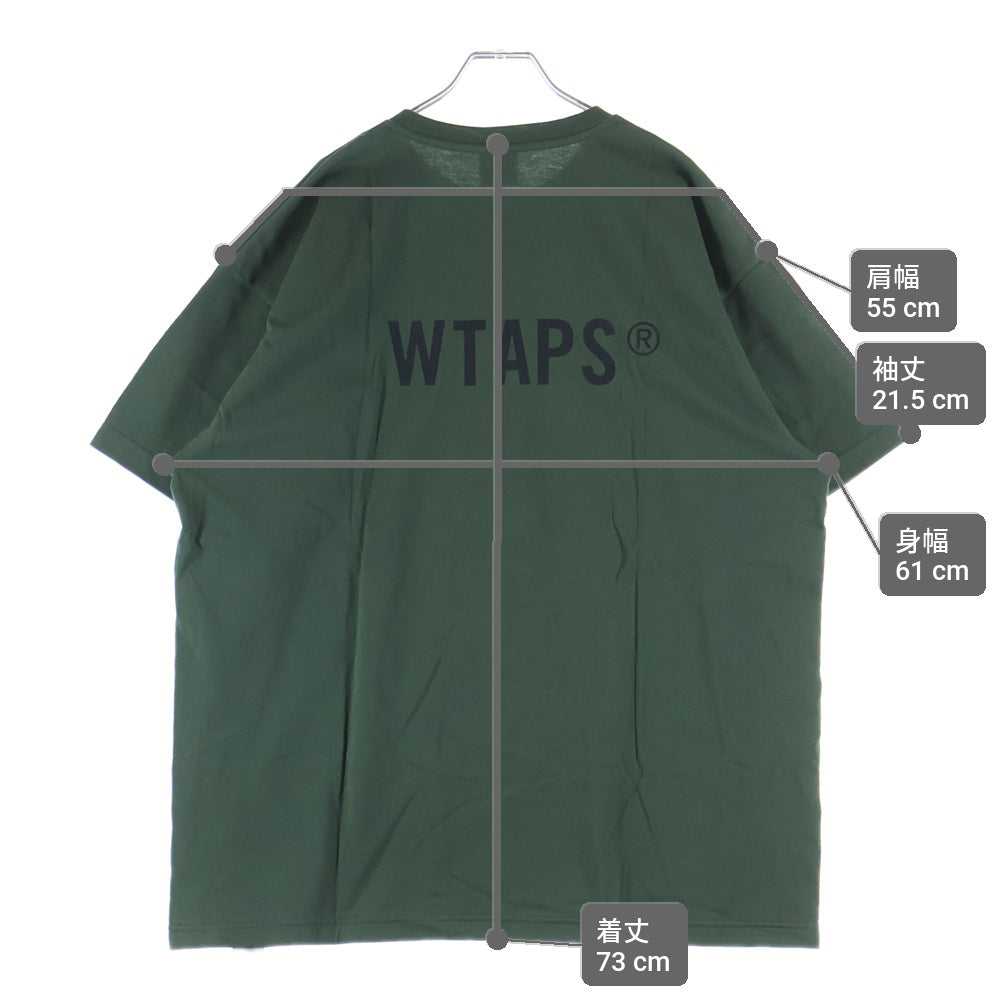 WTAPS(ダブルタップス) 25SS TSSC / SS ロゴプリント 半袖Tシャツカットソー グリーン 251ATDT-STM04S