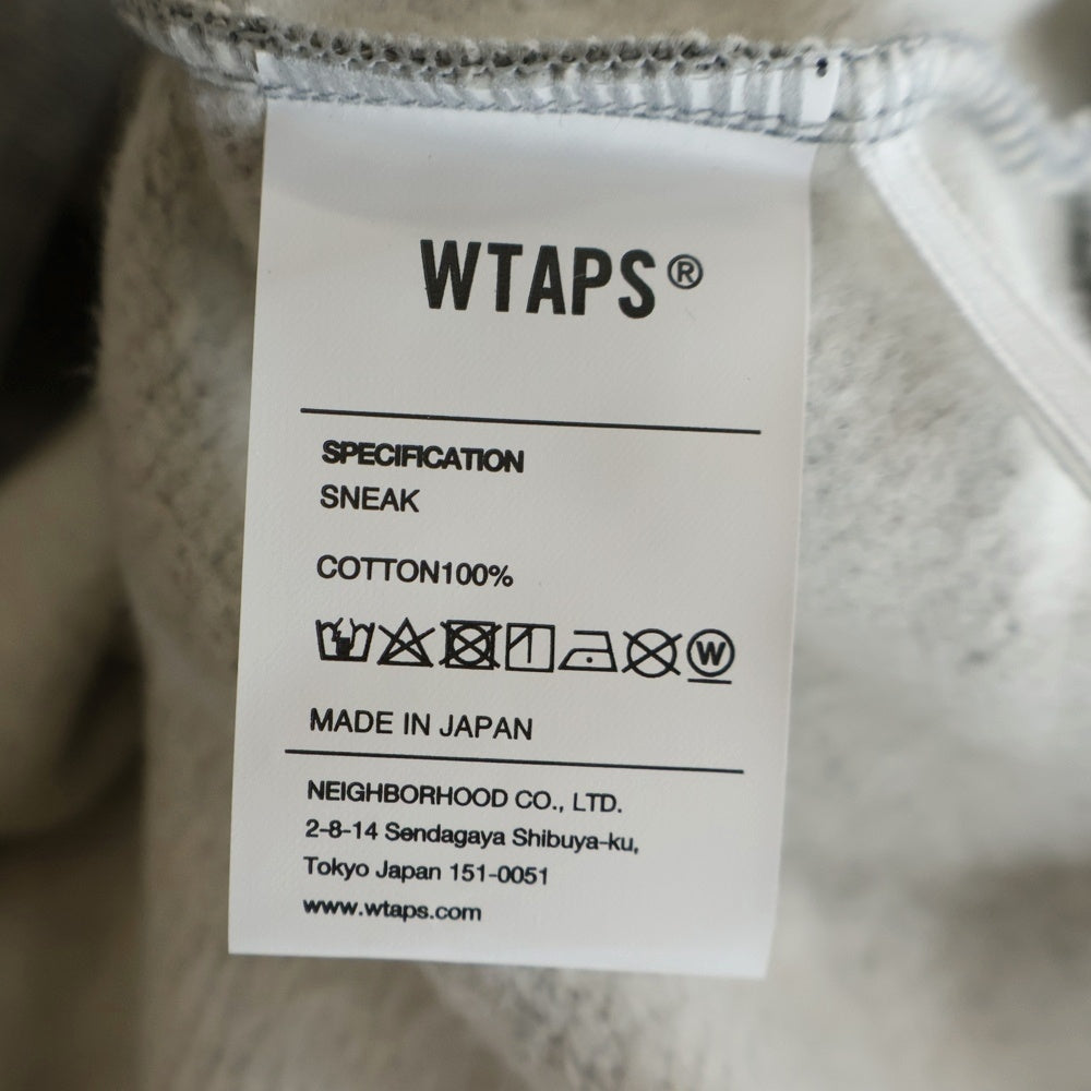 WTAPS(ダブルタップス) 24AW TEARY /HOODY/COTTON テリーコットン フーディー スウェットプルオーバーパーカー グレー 242ATDT-HPMO1S