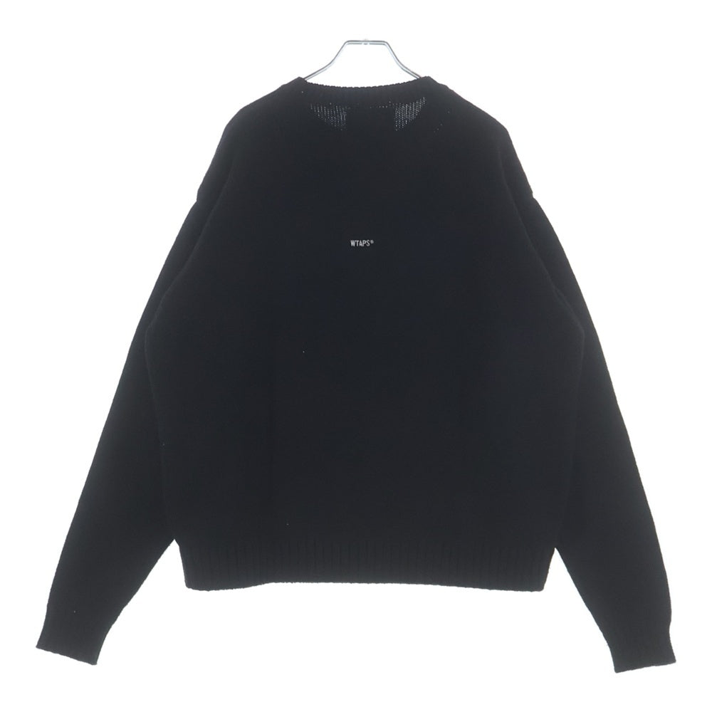 WTAPS(ダブルタップス) 23SS CN02 クルーネック ニットセーター ブラック 232MADT-KNM05