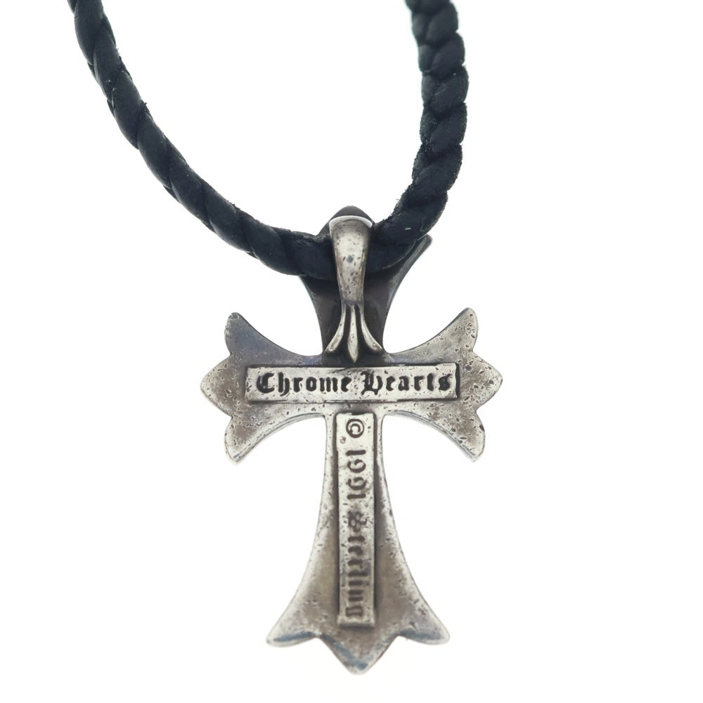 CHROME HEARTS(クロムハーツ) CH CRS SMLスモールCHクロス BC ボロチップブレイド ネックレス シルバー BCA220