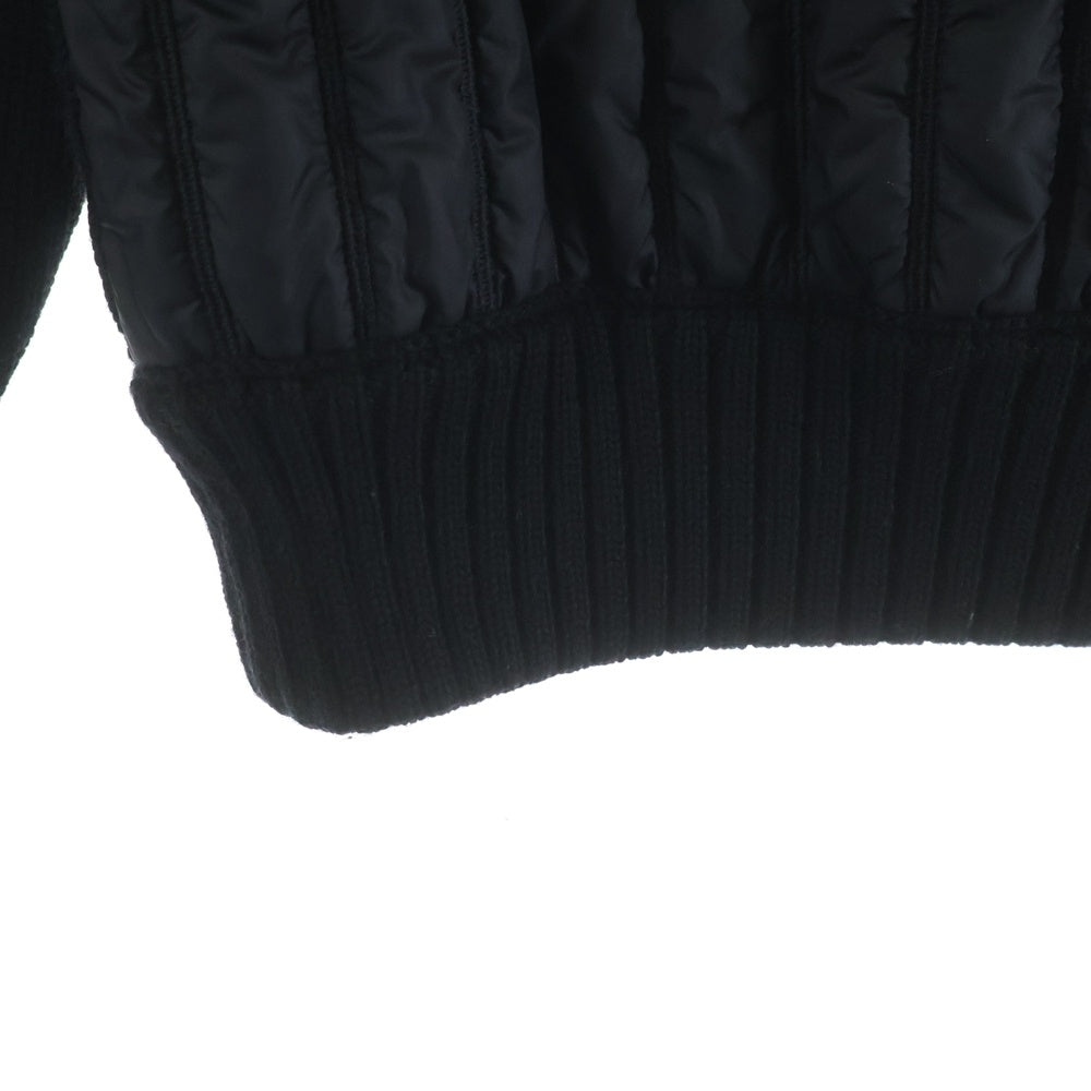 MONCLER(モンクレール) MAGLIONE TRICOT CARDIGAN マグリオントリコカーディガン ナイロン切替ジャケット ブラック 420919402900
