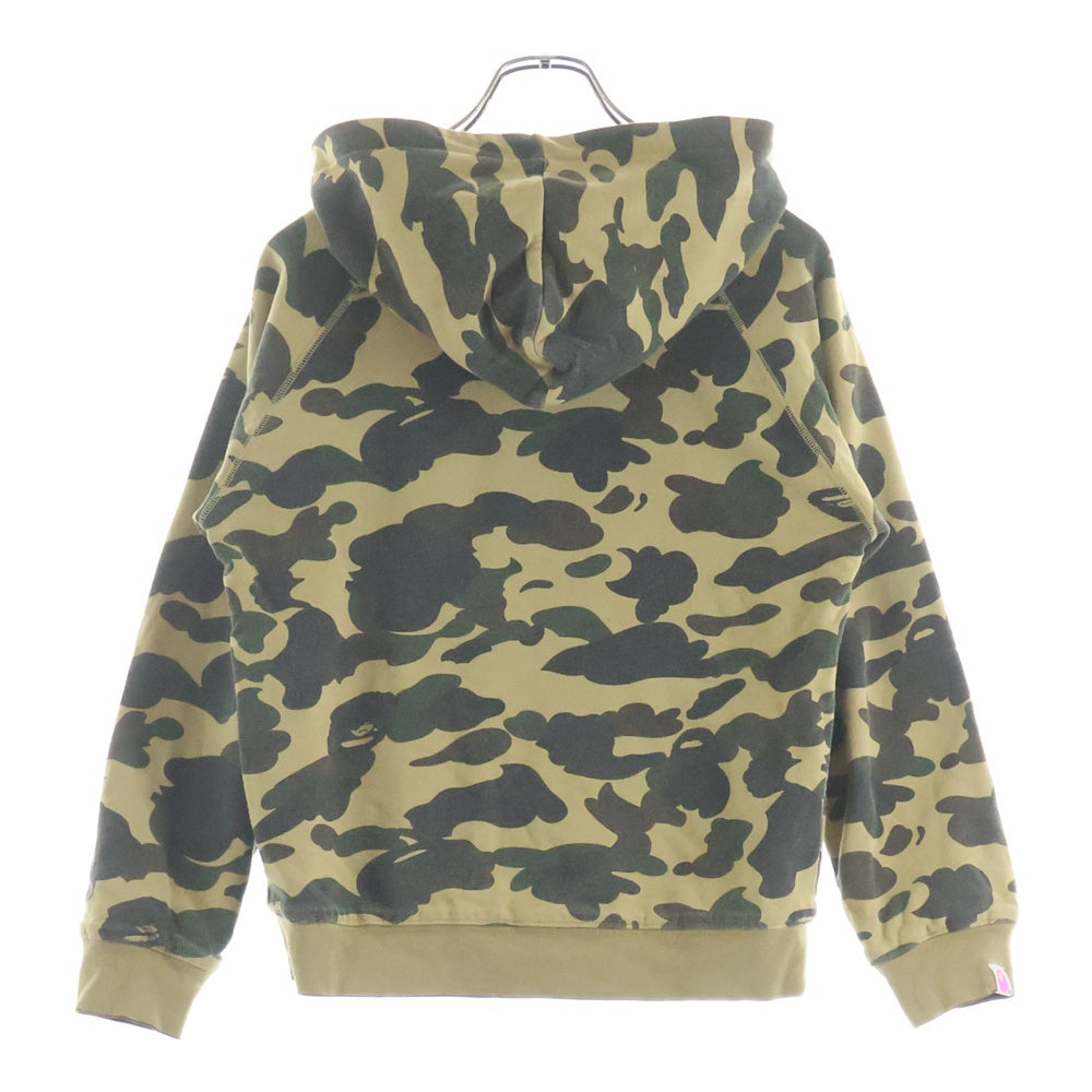A BATHING APE(アベイシングエイプ) ネオンカモ リバーシブルスウェットパーカー ブラウン レディース