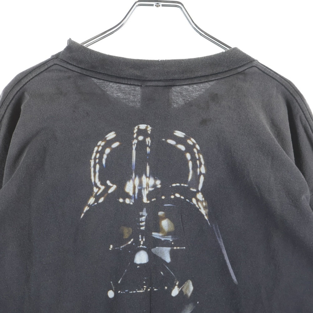 SAINT MICHAEL(セントマイケル) 25SS ×STAR WARS DARTHVADER SW_LS TEE スターウォーズ ダースベイダー プリント 長袖Tシャツ グレー SM-HR8-0000-C64