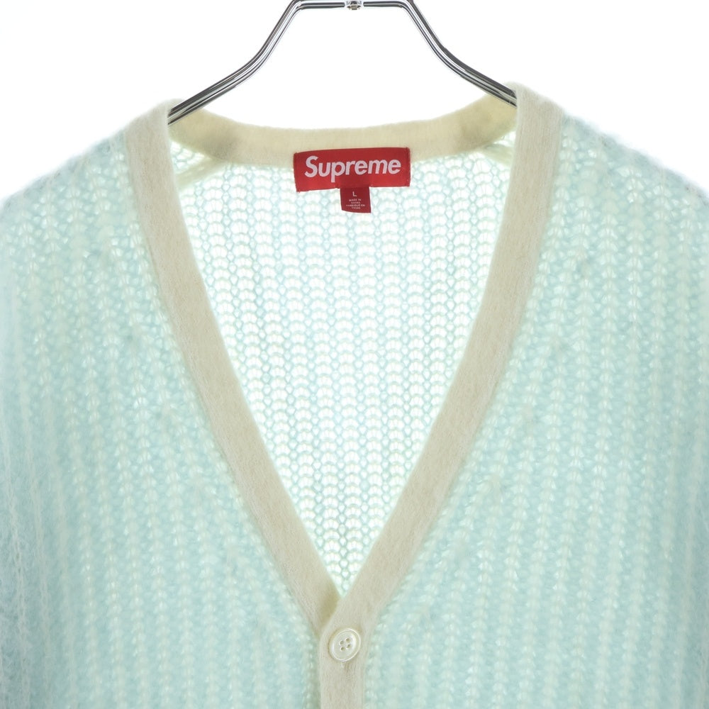 SUPREME(シュプリーム) 25SS 2-Tone Mohair Cardigan ツートーン モヘアカーディガン ライトブルー