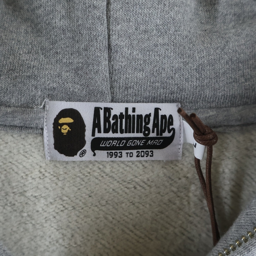 A BATHING APE(アベイシングエイプ) Shark Zip Parka シャーク フルジップ スウェットパーカー グレー 001ZPK801305M