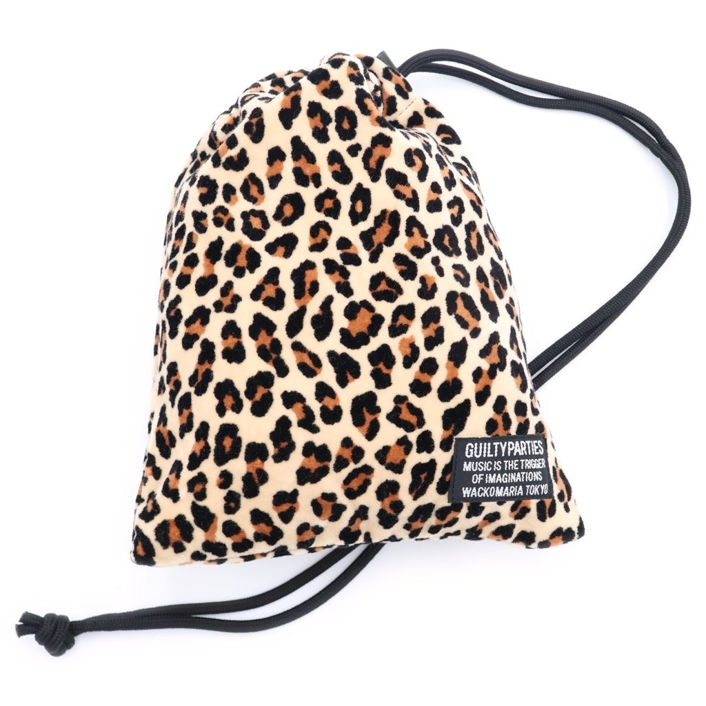WACKO MARIA(ワコマリア) Leopard Poach レオパード ポーチ 巾着 ブラウン