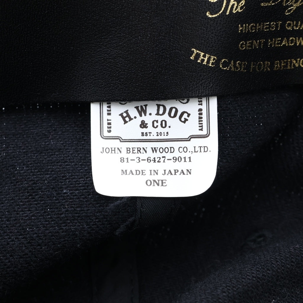 THE H.W.DOG&CO(ドッグアンドコー) BASEBALL CAP ロゴパッチ ベースボールキャップ 帽子 ブラック