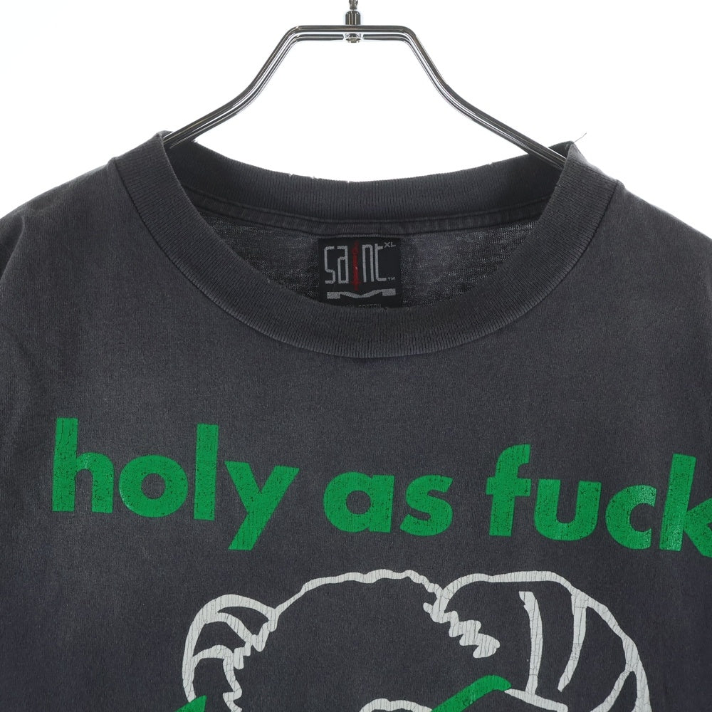 SAINT MICHAEL(セントマイケル) 24SS BAA_SS TEE ヴィンテージ加工 半袖Tシャツ チャコールグレー SM-YS8-0000-005