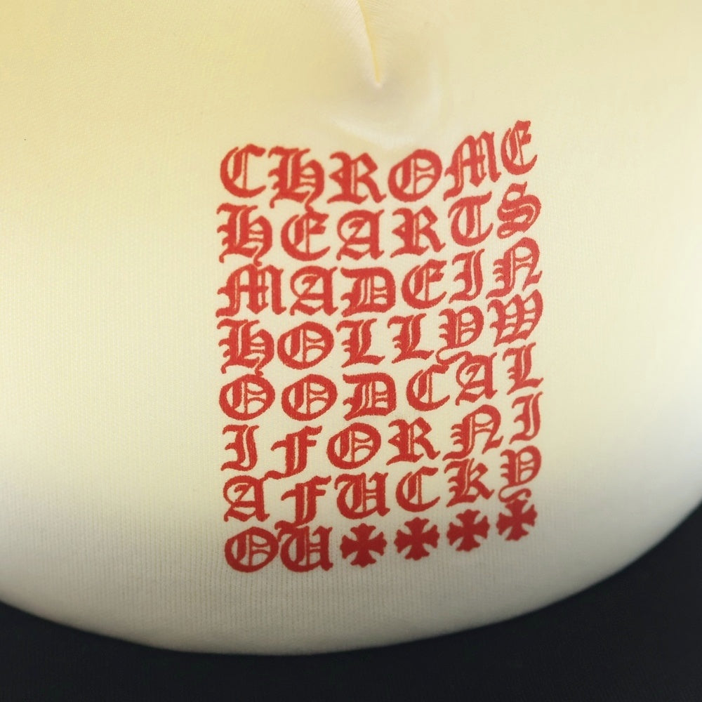 CHROME HEARTS(クロムハーツ) TRUCKER CAP トラッカーキャップ 英字プリントクロスボール付メッシュ帽子 ブラック/ホワイト